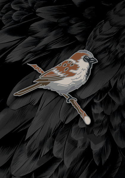 House Sparrow (enamel pin)